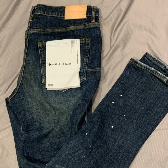 Purple Brand Men's Vintage Dark Indigo Straight Jeans
